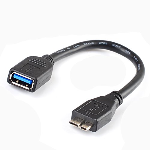 0609528960102 - SMAYS USB 3.0 TO MICRO-B HOST OTG CABLE FOR SAMSUNG GALAXY NOTE3 N9000 S5 I9600 NOTE PRO, IBM THINKPAD 8 (7.87-INCHES = 0.2 METER, BLACK)
