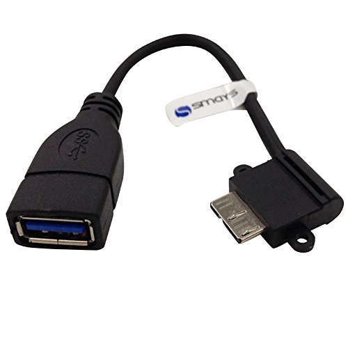 0609528961376 - SMAYS RIGHT ANGLE USB 3.0 MICRO-B MALE TO USB 3.0 FEMALE HOST OTG CABLE FOR SAMSUNG GALAXY NOTE 3 N9005 N9002 N9000 -6.5INCH