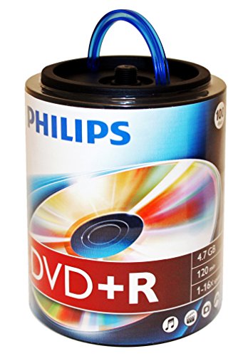 0609585156531 - PHILIPS DVD+R 16X 4.7GB 100PK SPINDLE WITH HANDLE