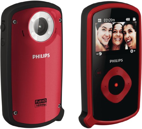 0609585216143 - PHILIPS CAM150RD/37 WATERPROOF 8 MP DIGITAL CAMERA WITH CMOS SENSOR AND 5X DIGITAL ZOOM (RED)