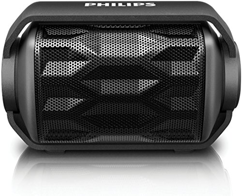 0609585246379 - PHILIPS BT2200B/27 SHOQBOX MINI RUGGED COMPACT WIRELESS WATERPROOF OUTDOOR OR SHOWER PORTABLE BLUETOOTH SPEAKER (BLACK) FLOAT IN WATER TECHNOLOGY AND BUILT-IN MIC FOR PHONE CALLS