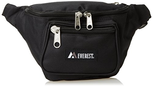 Everest Multiple Pocket Waist Pack, Black, One Size 