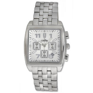 0609613488825 - CONDOR CLASSIC CHRONOGRAPH STAINLESS STEEL MENS WATCH DATE SILVER DIAL CWS112