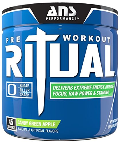 0609613521195 - ANS PERFORMANCE RITUAL PRE-WORKOUT, DELIVERS EXTREME ENERGY WITH INTENSE FOCUS AND RAW POWER, SUGAR-FREE CANDY GREEN APPLE, 360 GRAM