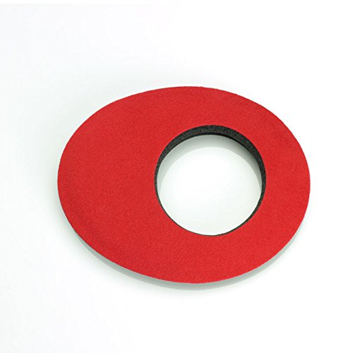 0609722318792 - OVAL SMALL MICROFIBER RED VIEWFINDER EYECUSHION - INCREASES COMFORT - CAMERA CAM CUSHION