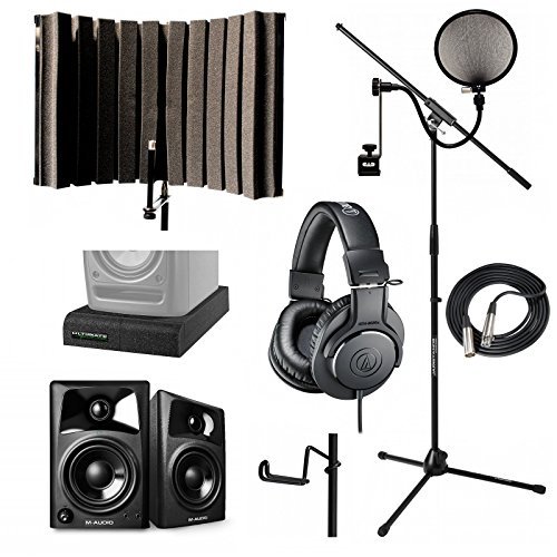 0609788529248 - AUDIO STUDIO SET M-AUDIO AV32, UA-ISO-100 PADS, ATH-M20X, JAMSTANDS, CAD AS22 W/EPF15A AND MORE