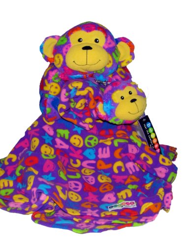0610074935414 - BEEPOSH RICKY MONKEY PILLOW PET, COIN PURSE AND FLEECE BLANKET BY MELISSA AND DOUG