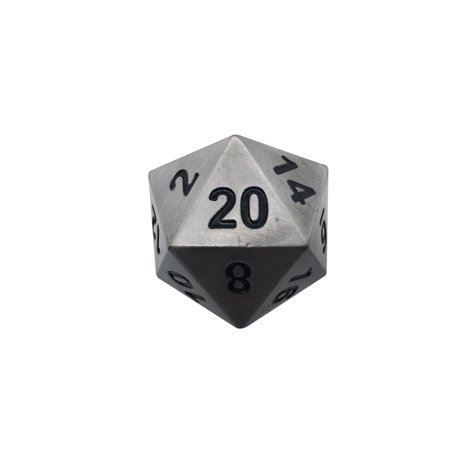 Aged Mithiral - Boulder® 45mm D20 Metal Dice - Norse Foundry