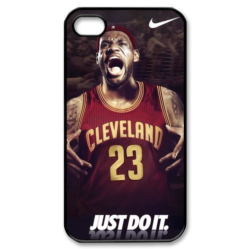6101777683770 - DIY LEBRON JAMES NBA CAVALIERS COOL CUSTOM CASE SHELL COVER FOR IPHONE 4 SS TPU (LASER TECHNOLOGY)