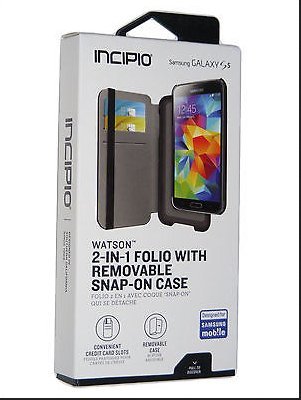 6102146372844 - GALAXY S5 2-IN-1 INCIPIO FOLIO WITH REMOVABLE SNAP-ON CASE AND CREDIT CARD SLOTS