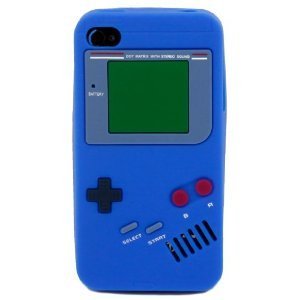 0610256957890 - BLUE GAME BOY SERIES SILICONE RUBBER IPHONE 4/4S CASE