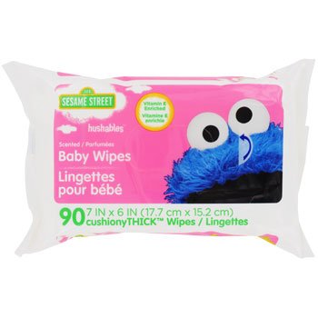 0610352083417 - SESAME STREET HUSHABLES BABY WIPES 90 COUNT PACK OF 2