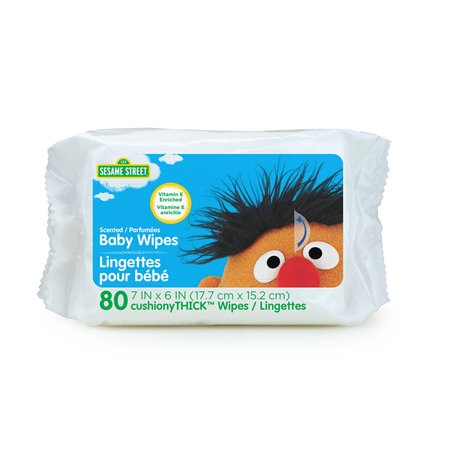 0610352202122 - SESAME STREET HYPOALLERGENIC BABY WIPES,80 CT,(2 PKS FOR TOTAL OF 160 WIPES)
