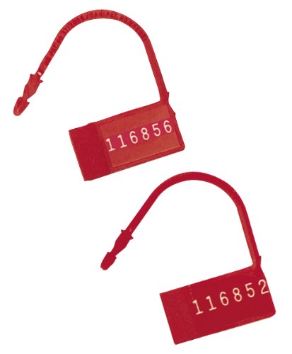 0610370550304 - OMNIMED SAFETY CONTROL SEALS WITH NUMBERS (484107-R) - PLASTIC - RED