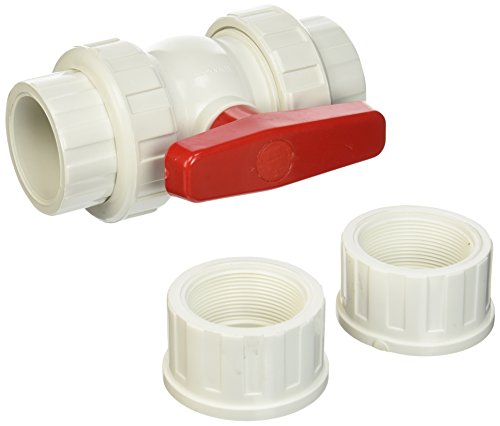 0610377095266 - HAYWARD QTA1020CSEW 2-INCH WHITE QTA SERIES TRUE UNION PVC COMPACT BALL VALVE WITH EPDM O-RINGS