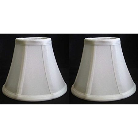 0610395465669 - URBANEST 1100329A CHANDELIER LAMP SHADES 6-INCH, BELL, CLIP ON, WHITE (SET OF 2)