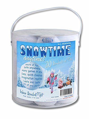 0610563151981 - INDOOR SNOWBALL FIGHT SNOWTIME ANYTIME 20 PACK