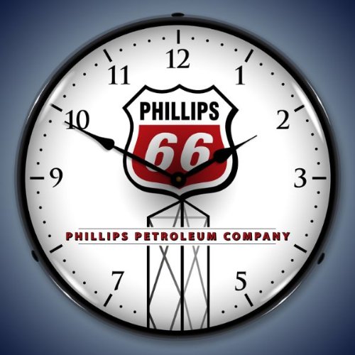 0610563200818 - COLLECTABLE SIGN AND CLOCK 710089 14 PHILLIPS 66 LIGHTED CLOCK