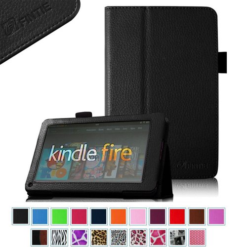 0610585429556 - FINTIE KINDLE FIRE 1ST GENERATION CASE - SLIM FIT FOLIO STAND LEATHER COVER FOR FOR AMAZON KINDLE FIRE 7 TABLET (WILL ONLY FIT ORIGINAL KINDLE FIRE 1ST GEN - 2011 RELEASE, NO REAR CAMERA), BLACK