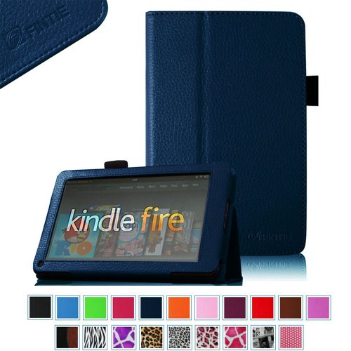 0610585429587 - FINTIE KINDLE FIRE 1ST GENERATION CASE - SLIM FIT FOLIO STAND LEATHER COVER FOR FOR AMAZON KINDLE FIRE 7 TABLET (WILL ONLY FIT ORIGINAL KINDLE FIRE 1ST GEN - 2011 RELEASE, NO REAR CAMERA), NAVY