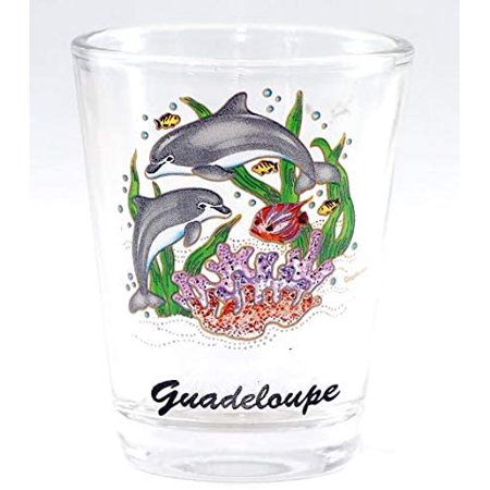 0610696391056 - GUADELOUPE DOLPHINS SHOT GLASS
