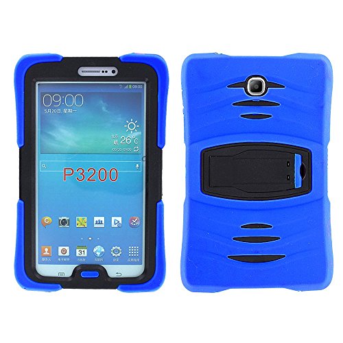 0610696468727 - SAMSUNG GALAXY TAB 3 7.0 CASE BY KIQ TM FULL-BODY SHOCK PROOF HYBRID HEAVY DUTY ARMOR PROTECTIVE CASE FOR SAMSUNG GALAXY TAB 3 7.0 P3200 WITH KICKSTAND AND SCREEN PROTECTOR (ARMOR BLUE)