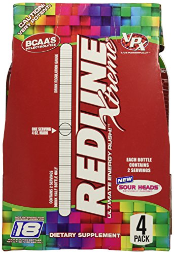0610764388995 - VPX REDLINE XTREME ENERGY READY TO DRINK, SOUR HEADS, 24 COUNT
