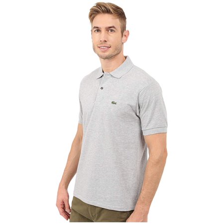 0610836028194 - LACOSTE MEN’S CLASSIC CHINE PIQUE POLO SHIRT SILVER GREY CHINE