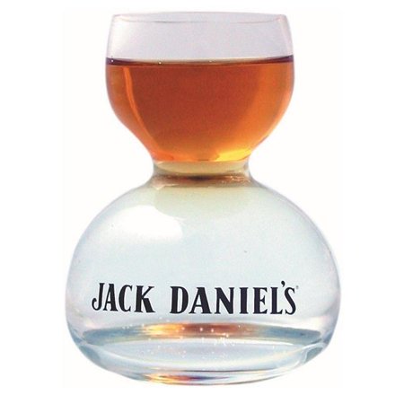 0610939083106 - JACK DANIEL'S DOUBLE BUBBLE CHASER JIGGER SHOT GLASS - 6 OZ