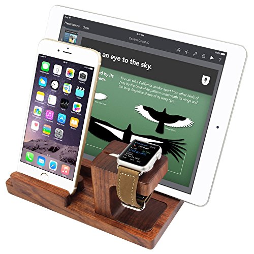 0611029489235 - TABLET STAND, PREMIUM HARD NATURAL WOOD STAND HOLDER FOR IPAD MINI, IPAD AIR / IPAD AIR 2, IPAD PRO, TAB 2/3/4/NOTE 10.1, GOOGLE NEXUS 7/9/10, E-READERS AND MOST OTHER TABLETS