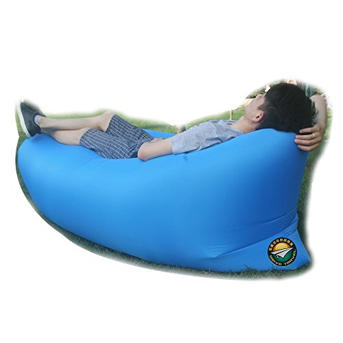 0611029489648 - INFLATABLE AIR BAG,AIR BED,SOFA,COUCH,LOUNGE CHAIR,AIR FURNITURE,FOR CAMPING PICNIC SUNBATH,DRIVE TRAVEL® (BLUE)
