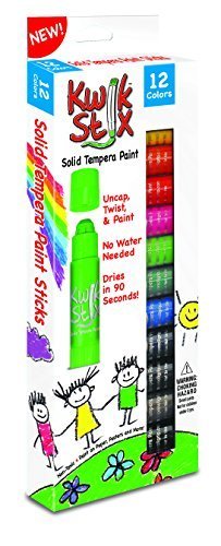 0611036779787 - (USA WAREHOUSE) THE PENCIL GRIP KWIK STIX SOLID TEMPERA PAINT, SUPER QUICK DRYING, 12 PACK (TPG-602) / DRY IN 90 SECONDS!. NO CUPS, SMOCKS, BRUSHES OR WATER NEEDED. TRULY LOOKS AND FEELS LIKE PAINT.