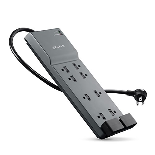 0611101435129 - BELKIN 8 OUTLET HOME/OFFICE SURGE PROTECTOR WITH 6-FOOT CORD AND TELEPHONE PROTECTION, BE108200-06