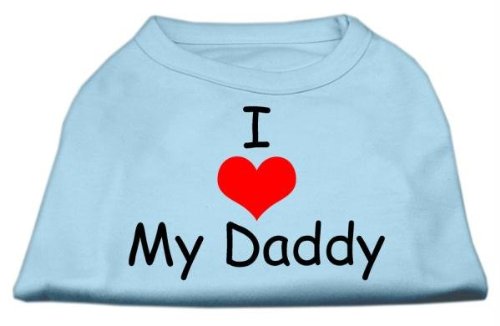 0611101817604 - MIRAGE PET PRODUCTS 12-INCH I LOVE MY DADDY SCREEN PRINT SHIRTS FOR PETS, MEDIUM, BABY BLUE