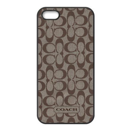0611134747817 - CUSTOM COVER CASE PRINTED COACH LEATHER LOGO IPHONE 5/5S CASE
