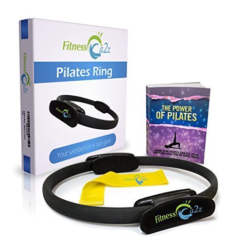 0611230430958 - FITNESS A2Z PILATES RING MAGIC CIRCLE - GREAT PACKAGE INCLUDES RESISTANCE BAND - 3 YEARS GUARANTEE