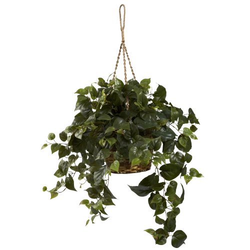 0611231462163 - NEARLY NATURAL 6736 PHILO HANGING BASKET, GREEN