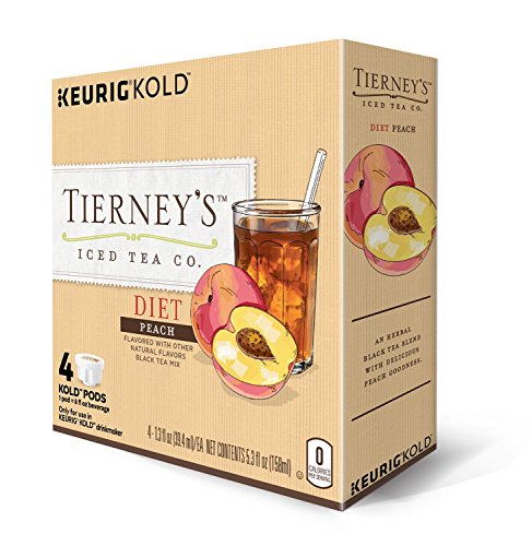 0611247311448 - KEURIG® TIERNEY'S™ ICED TEA CO. DIET PEACH ICED TEA 4-PK. KOLD™