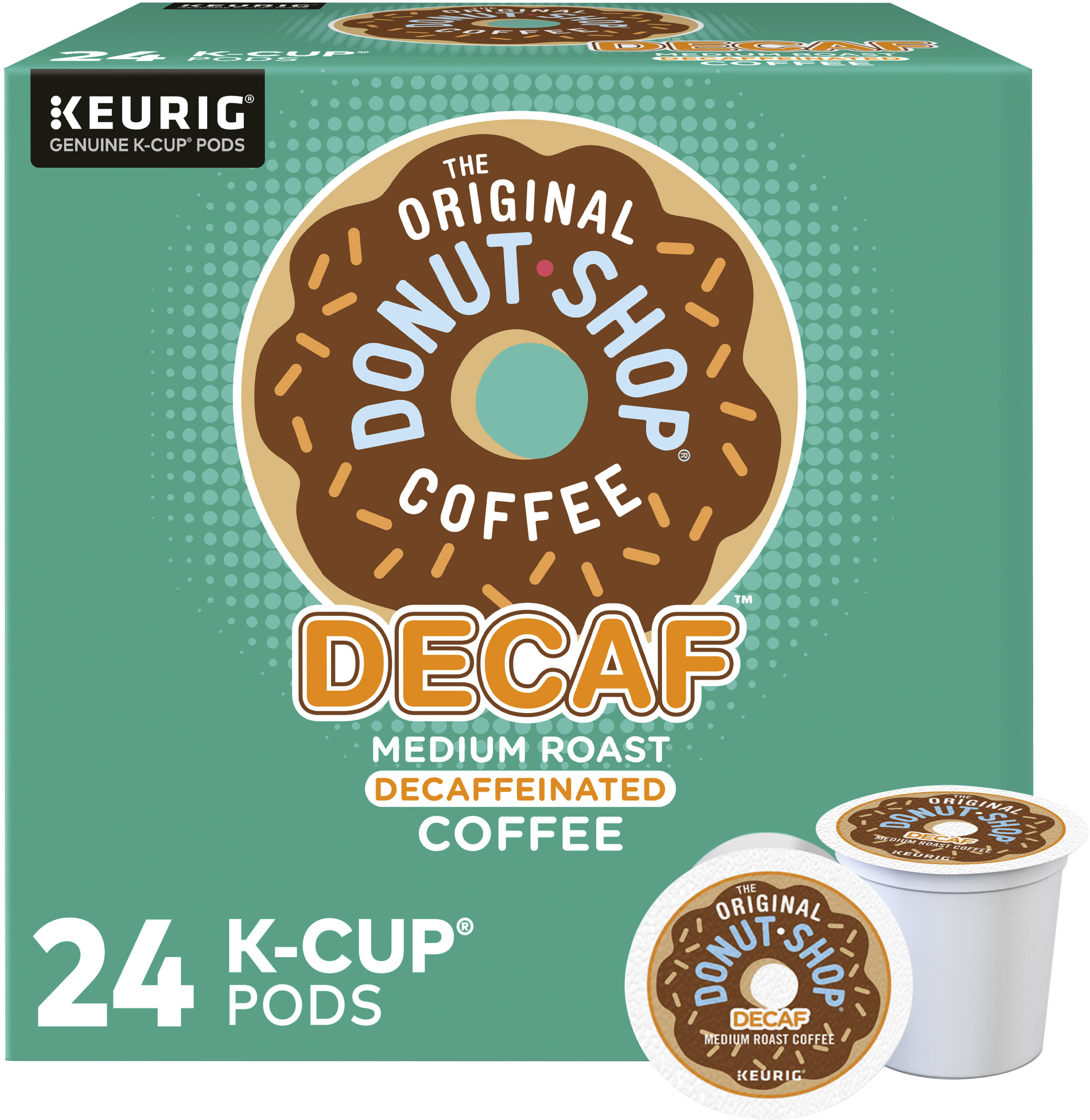 0611247374016 - THE ORIGINAL DONUT SHOP - DECAF KEURIG SINGLE-SERVE K-CUP PODS, MEDIUM ROAST COFFEE, 24 COUNT