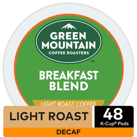 0611247375389 - GREEN MOUNTAIN COFFEE ROASTERS BREAKFAST BLEND DECAF, KEURIG K-CUP PODS, LIGHT ROAST COFFEE, 96 COUNT (2 BOXES OF 48 K-CUPS)