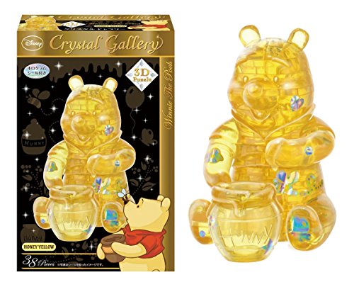 0611533356832 - JAPAN DISNEY OFFICIAL WINNIE THE POOH - POOH BEAR & HONEY POT YELLOW ORIGINAL 3D CRYSTAL PUZZLE (38 PIECE) COMPLETE SCALE TRANSPARENT FIGURE MODEL GIFT SET JIGSAW PUZZLEBALL KIDS TOY HOUSE ROOM DECOR
