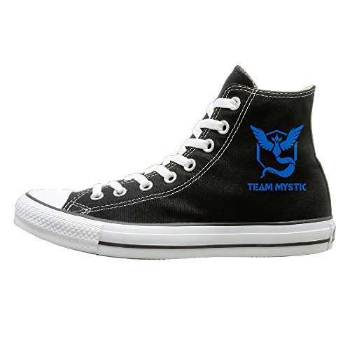 6115465328560 - SOLO UNISEX TEAM MYSTIC HIGH TOP SNEAKERS CANVAS SHOES FASHION SNEAKERS SHOES FUNNY 35 BLACK