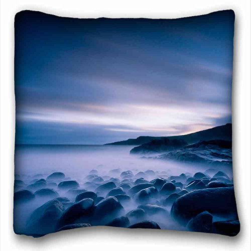6116354286053 - SOFT PILLOW CASE COVER ( NATURE BEACHES NATURE LANDSCAPES OCEAN SEA SKY CLOUDS SUNSET SUNRISE ) DIY PILLOW COVER SIZE 16X16 SUITABLE FOR TWIN-BED