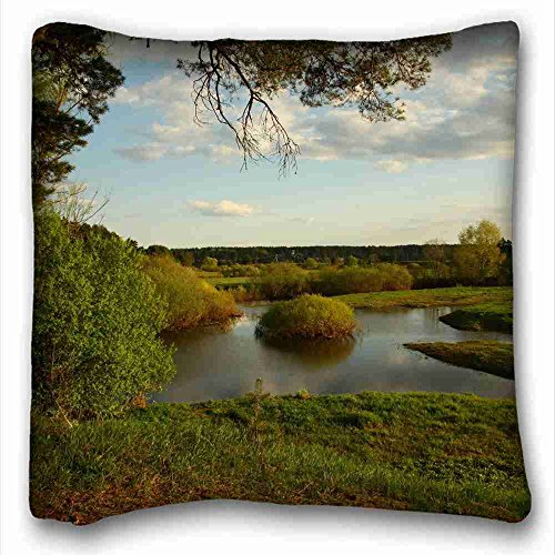 6116354443517 - CUSTOM COTTON & POLYESTER SOFT NATURE CUSTOM ZIPPERED PILLOW CASE 16X16 INCHES(ONE SIDES) FROM SURPRISE YOU SUITABLE FOR CALIFORNIA KING-BED