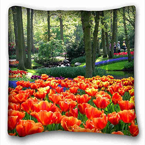 6116354449328 - CUSTOM ( NATURE LANDSCAPES GARDEN PARK LANDSCAPE () ) PILLOWCASE COVER 16X16 ONE SIDE SUITABLE FOR FULL-BED PC-WHITE-8271