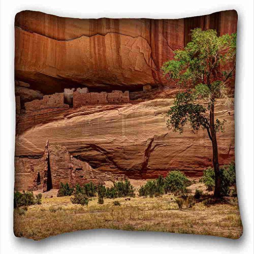 6116354524698 - CUSTOM COTTON & POLYESTER SOFT ( NATURE NATURE CANYON USA ROCKS TREE HOME DRAWINGS ) PILLOW COVERS BEDDING ACCESSORIES SIZE 16X16 SUITABLE FOR TWIN-BED PC-ORANGE-9093