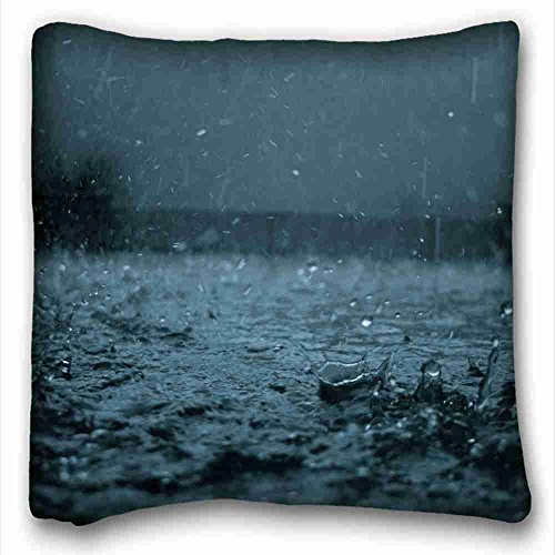 6116354565547 - GENERIC PERSONALIZED ( NATURE RAIN DROPSS SPLASHES IMAGES HEAVY RAIN DULLNESS BAD WEATHER ) PILLOWCASE COVER 16X16 ONE SIDE SUITABLE FOR FULL-BED PC-RED-9539