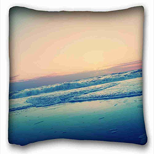 6116354592628 - GENERIC PERSONALIZED ( NATURE SEA OCEAN NATURE COAST BEACH DAWN WAVES DREAMY SEASCAPES ) CUSTOM ZIPPERED PILLOW CASE 16X16 INCHES(ONE SIDES) FROM SURPRISE YOU SUITABLE FOR TWIN-BED PC-RED-9844