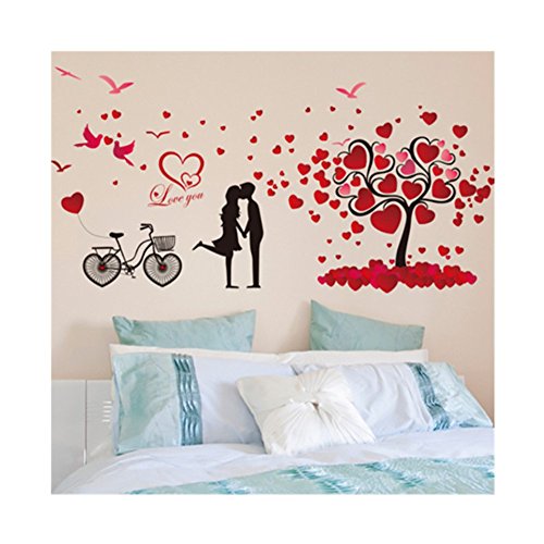 0611714497385 - ROMANTIC LOVER TREE HOME ART WALL STRICKERS LIVING ROOM DECORATION DECALS