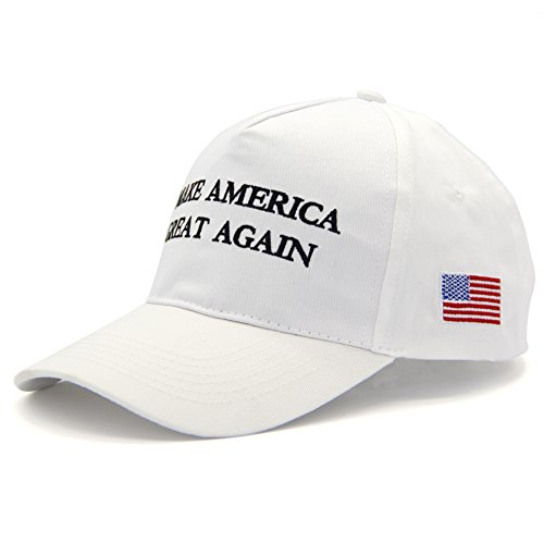 0611901792071 - MAKE AMERICA GREAT AGAIN - WHITE TRUMP HAT RED TRUMP CAP (WHITE)